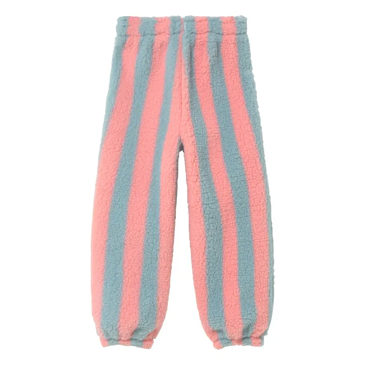 Jogger Façon Sherpa Rayé | Rose- Image produit n°3