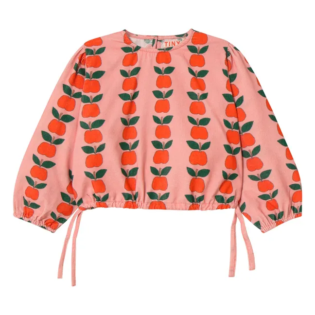 Blouse Pommes Velours Côtelé | Rose