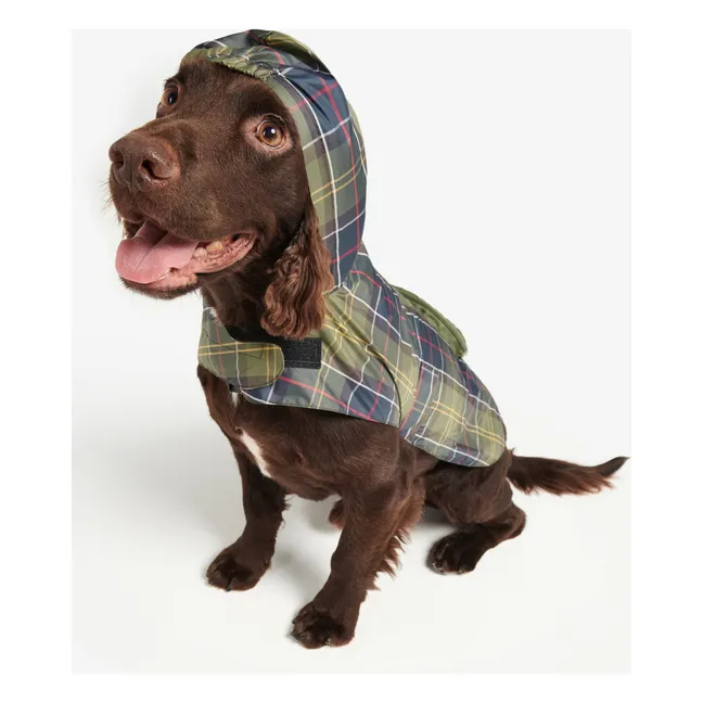 Abrigo de tartán plegable para perros | Azul