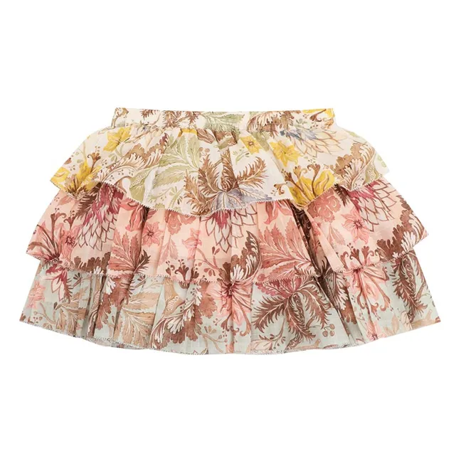 Daylight Floral Ruffle Skirt | Pale Pink