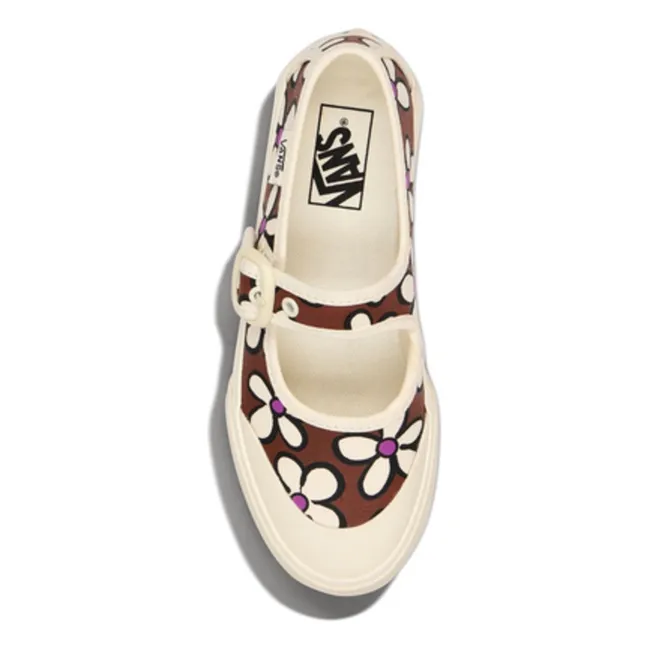 Scarpe da ginnastica Mary Jane a fiori | Marrone
