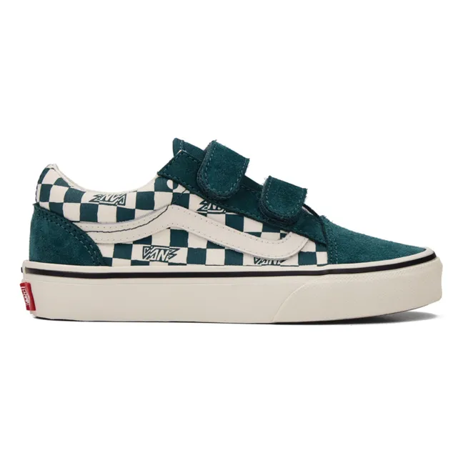 Baskets Scratchs Old Skool V Geo Check | Bleu canard