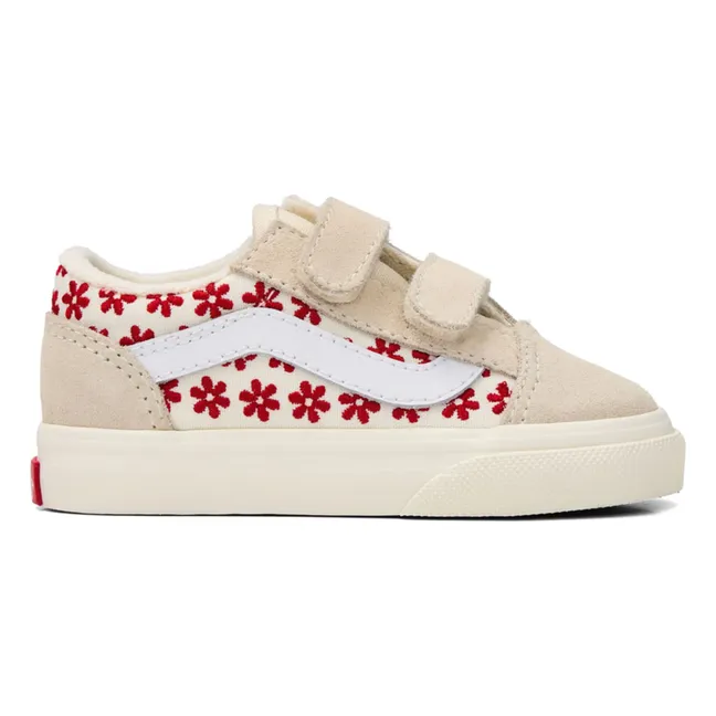 Baskets Scratchs Old V Skool Fleuries | Beige