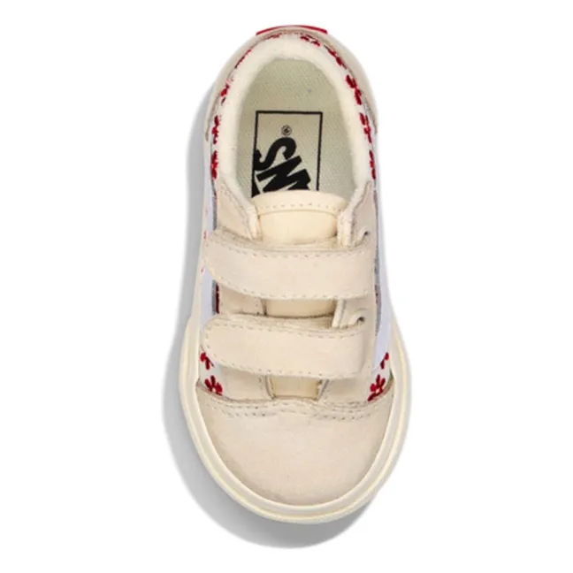 Baskets Scratchs Old V Skool Fleuries | Beige