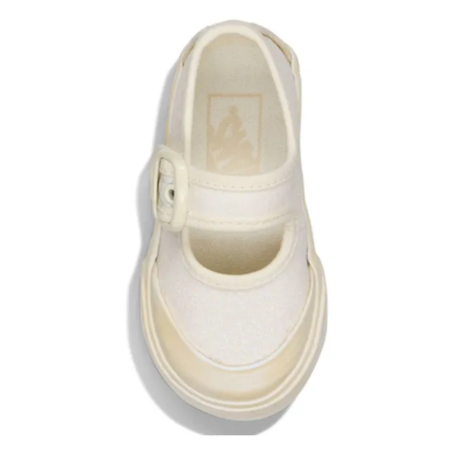 Mary Jane Glitter Sneakers | Weiß