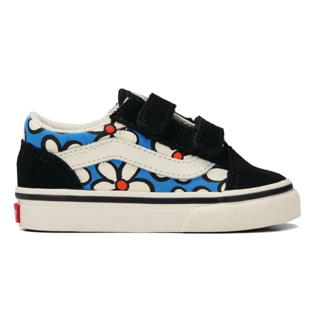 Baskets Scratchs Old Skool V Fleurs | Bleu