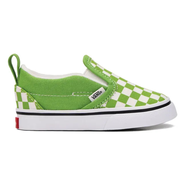 Baskets Slip-On Damier Bébé | Vert