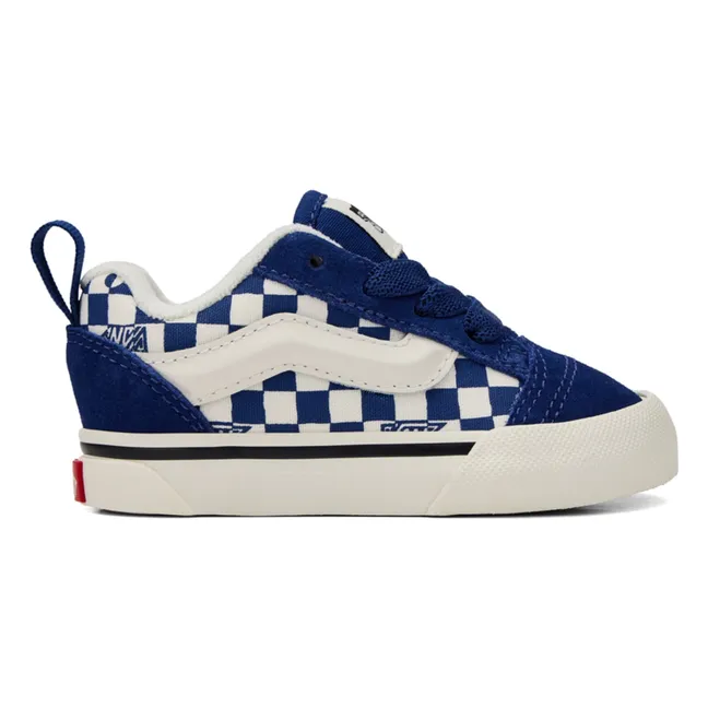Elastic Lace Sneakers Knu Skool Geo Check | Blue