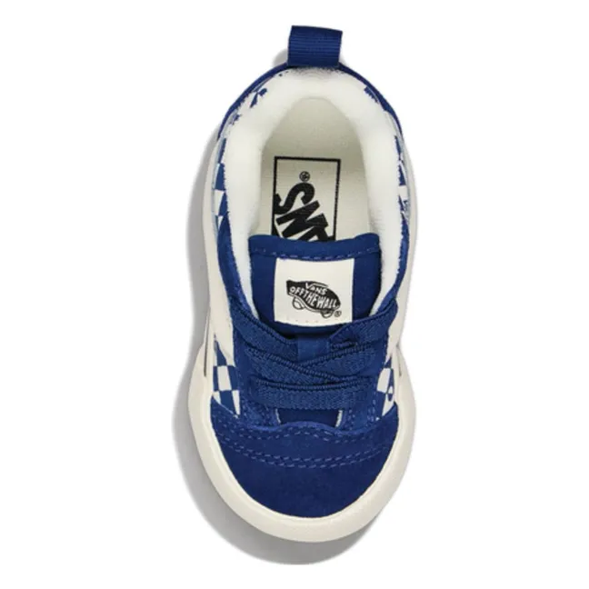 Baskets Lacets Elastiques Knu Skool Geo Check | Bleu