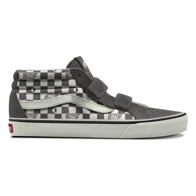 Zapatillas SK8-Mid Geo Check Scratch | Gris