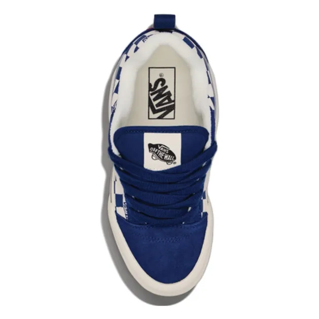 Baskets Lacets Knu Skool Geo Check | Bleu