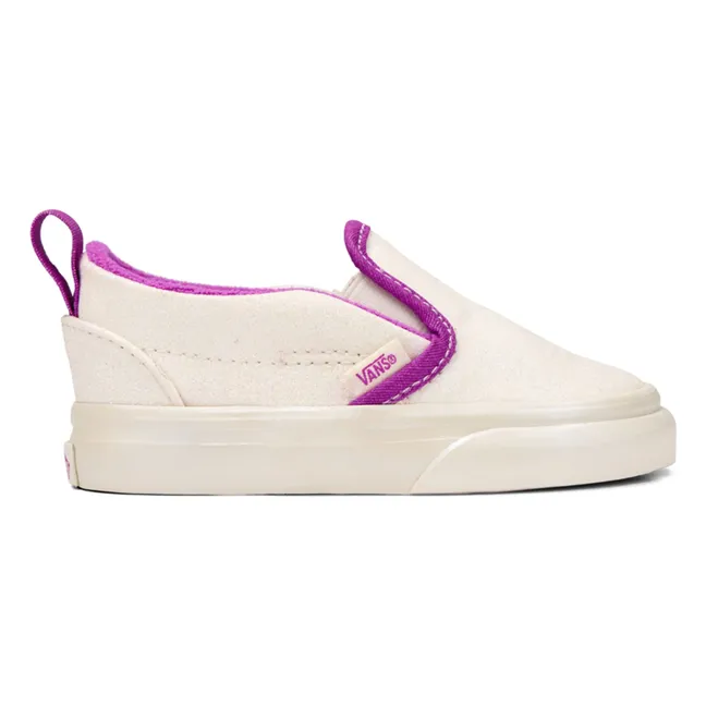 Baskets Slip-On Glitter Bébé | Blanc