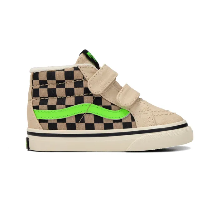 Scratch Sneakers SK8-Mid Glow Check T | Beige