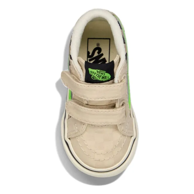 Scratch Sneakers SK8-Mid Glow Check T | Beige