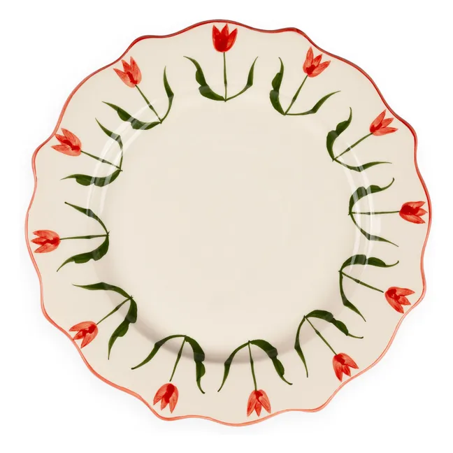 Assiette Fan Fan 22 cm | Bleu