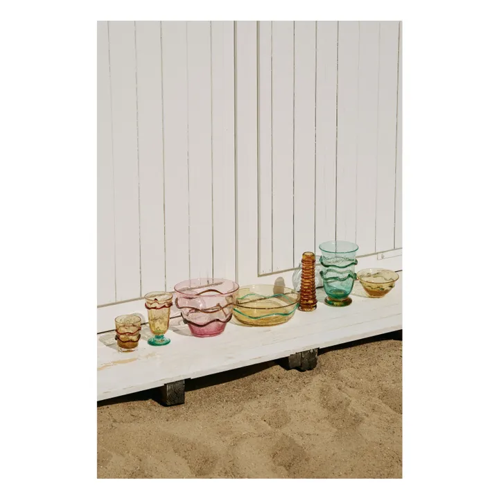 Saladier en verre Roméo | Rose fuschia- Image produit n°2