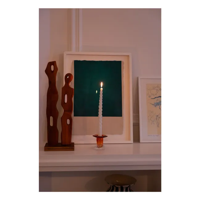 Candelabro de cristal Stella | Naranja