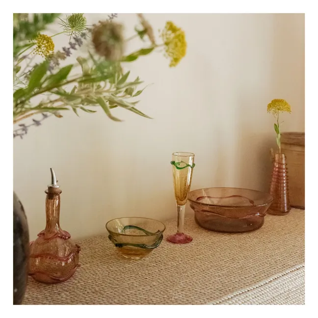 Saladier en verre Roméo | Rose