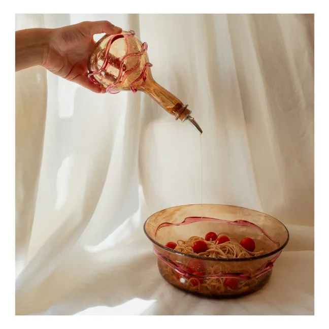 Saladier en verre Roméo | Rose
