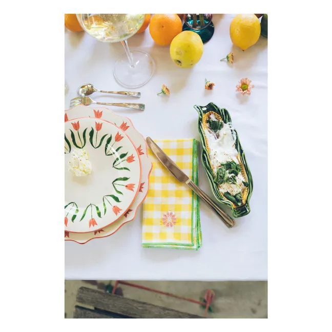 Assiette Fan Fan 27 cm | Bleu