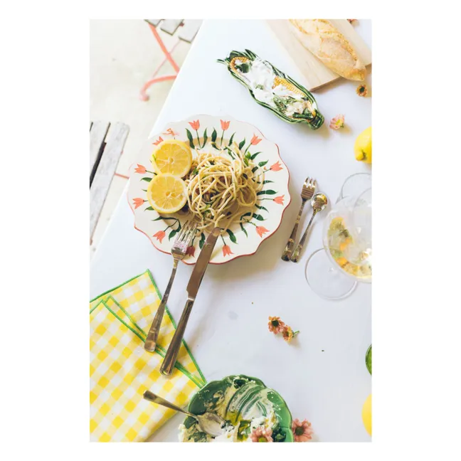 Assiette Fan Fan 22 cm | Bleu