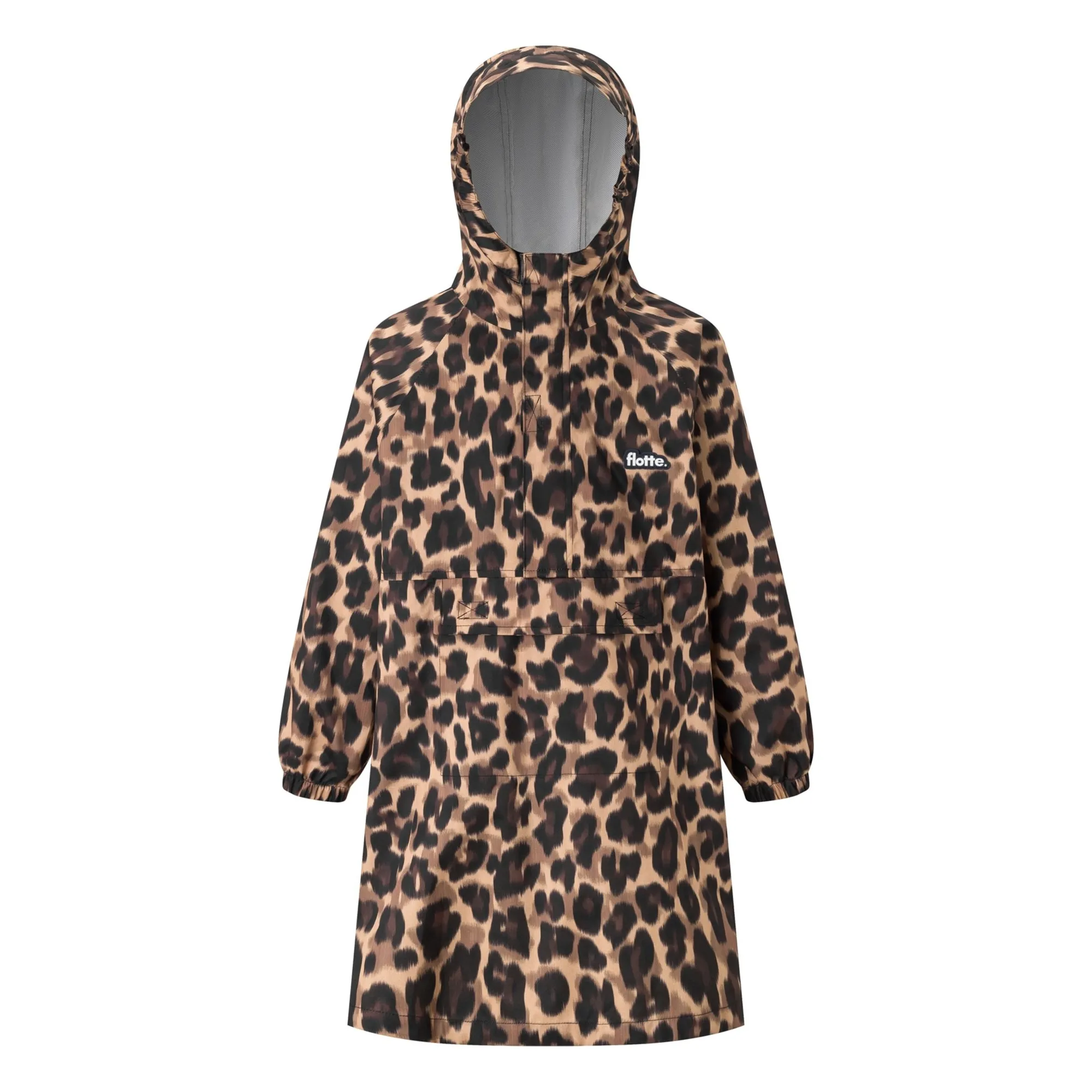 Flotte Brown Gabrielito Leopard Waterproof Cape Recycled Fibers