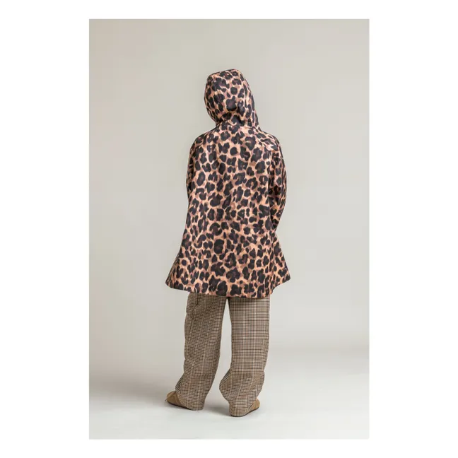 Cape Imperméable Gabrielito Léopard Fibres Recyclées | Marron