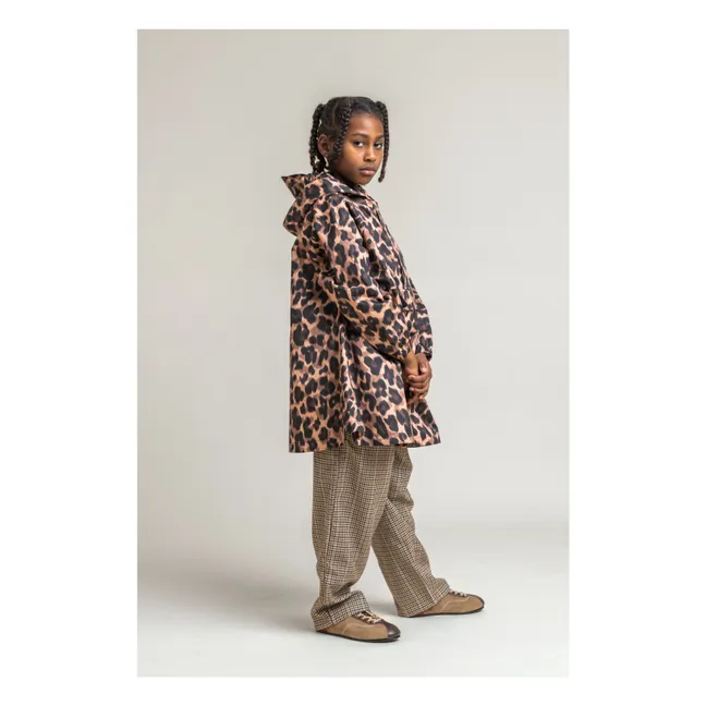 Cape Imperméable Gabrielito Léopard Fibres Recyclées | Marron