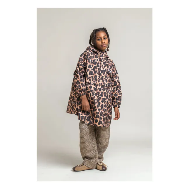 Cape Imperméable Gabrielito Léopard Fibres Recyclées | Marron
