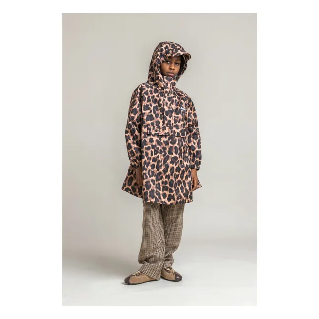 Cape Imperméable Gabrielito Léopard Fibres Recyclées | Marron