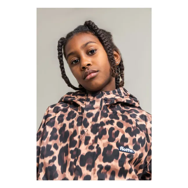 Cape Imperméable Gabrielito Léopard Fibres Recyclées | Marron