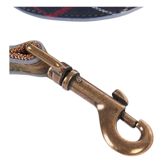 Tartan Reflective Dog Lead | Taupe brown