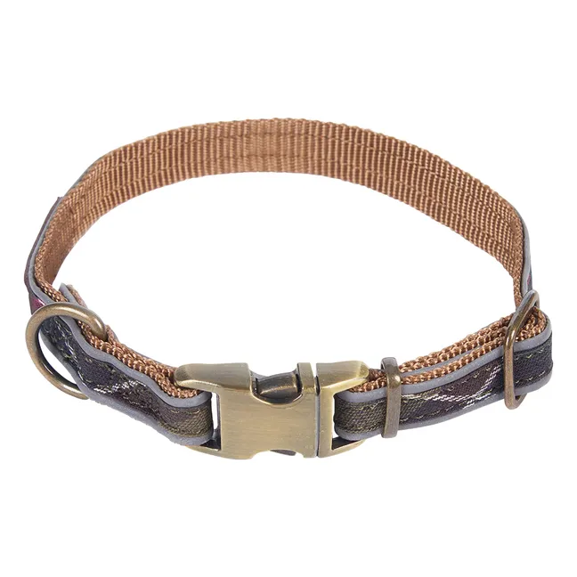 Collier pour chien Tartan Réfléchissant | Taupe