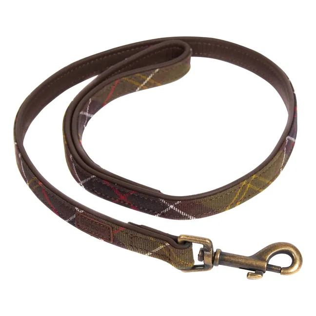 Tartan dog leash | Taupe brown