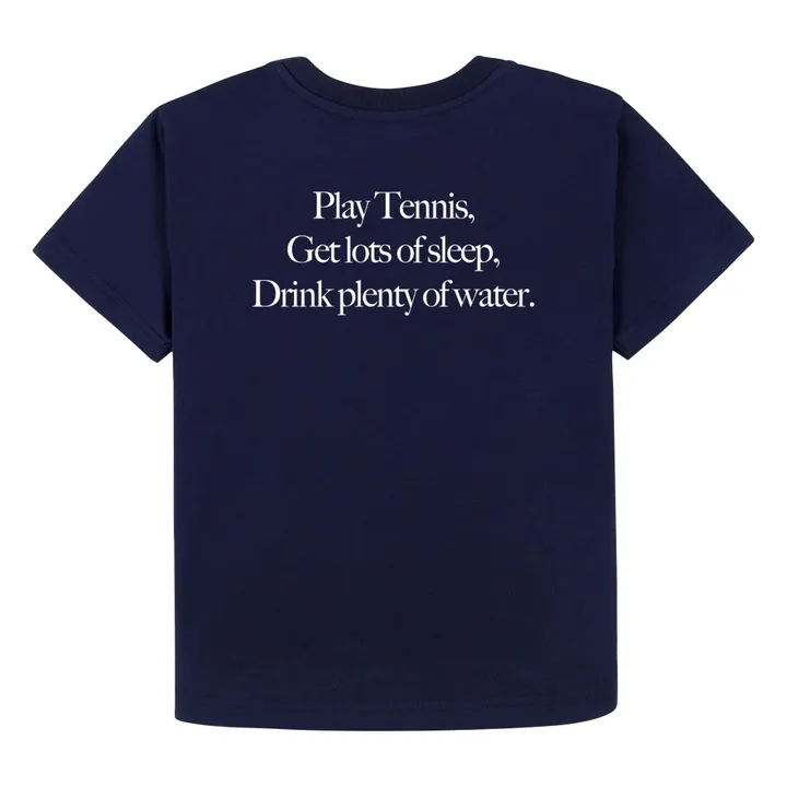 T-shirt Play Tennis Coton Recyclé | Bleu marine- Image produit n°3