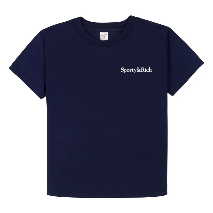 T-shirt Play Tennis Coton Recyclé | Bleu marine- Image produit n°0