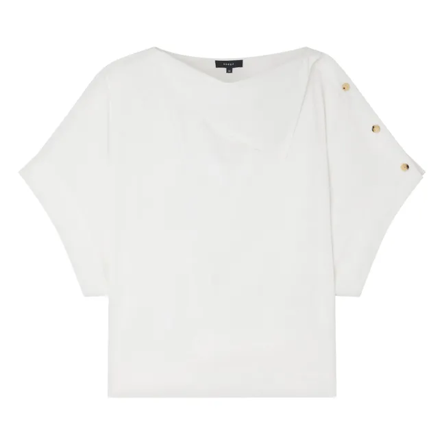 Blusa Issa de algodón orgánico | Blanco Roto