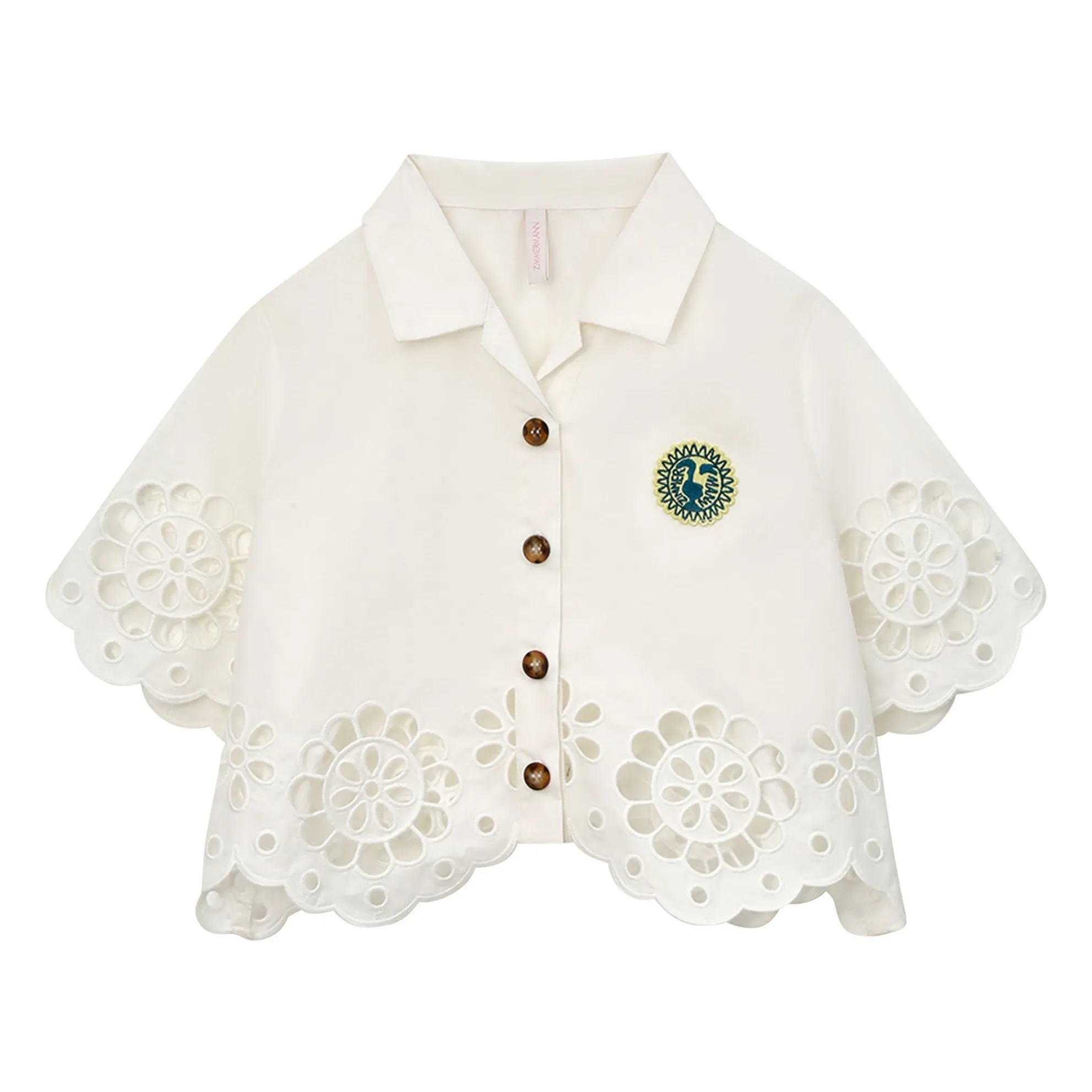Zimmermann Ivory Broderie Anglaise Awaken Shirt