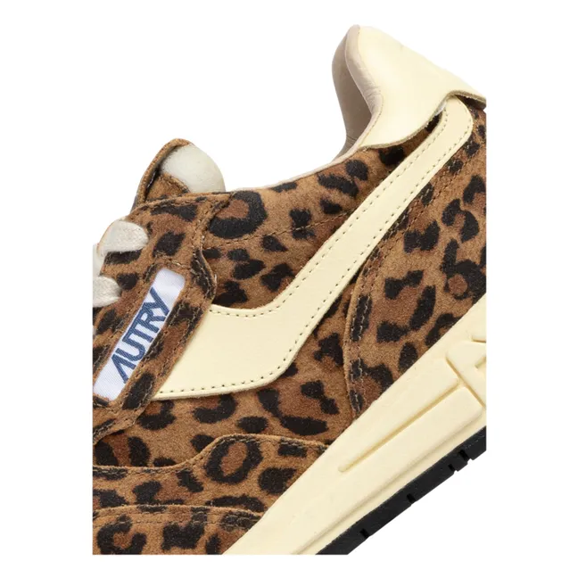 Sneakers in pelle scamosciata Reelwind Leopard | Marrone