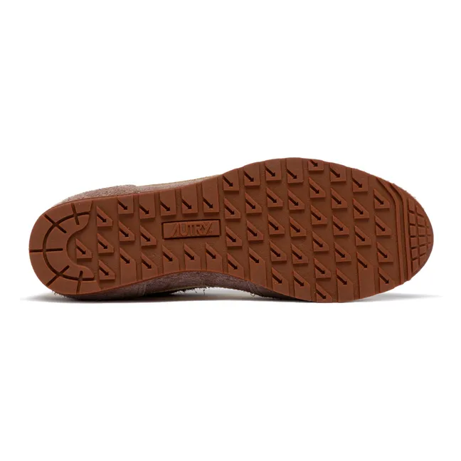 Windspin Low Two-tone Suede and Leather Basket | Dusty Pink