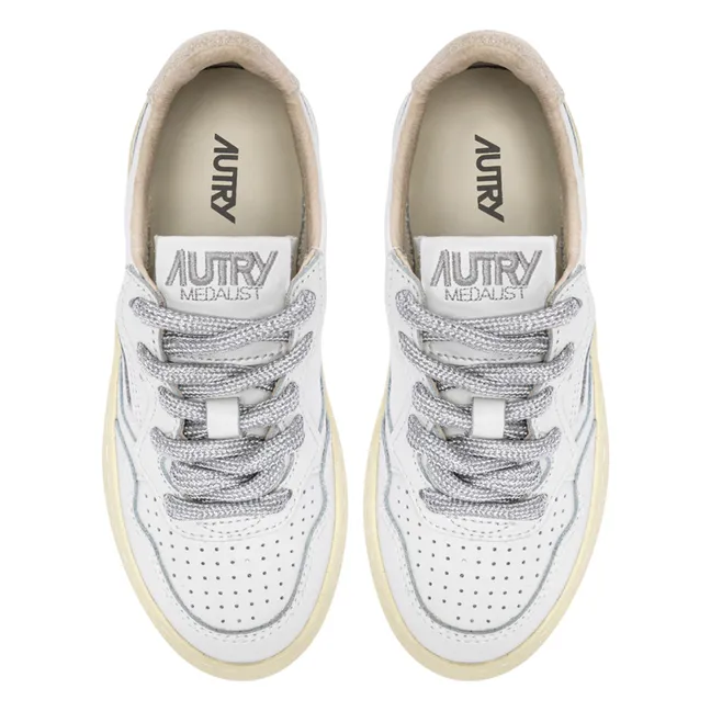 Zapatillas infantiles Medalist Low de piel y ante | Blanco