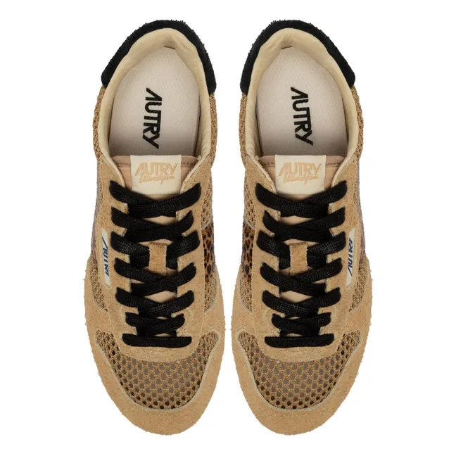 Windspin Low Sneakers Leopard Wildleder | Kamelbraun