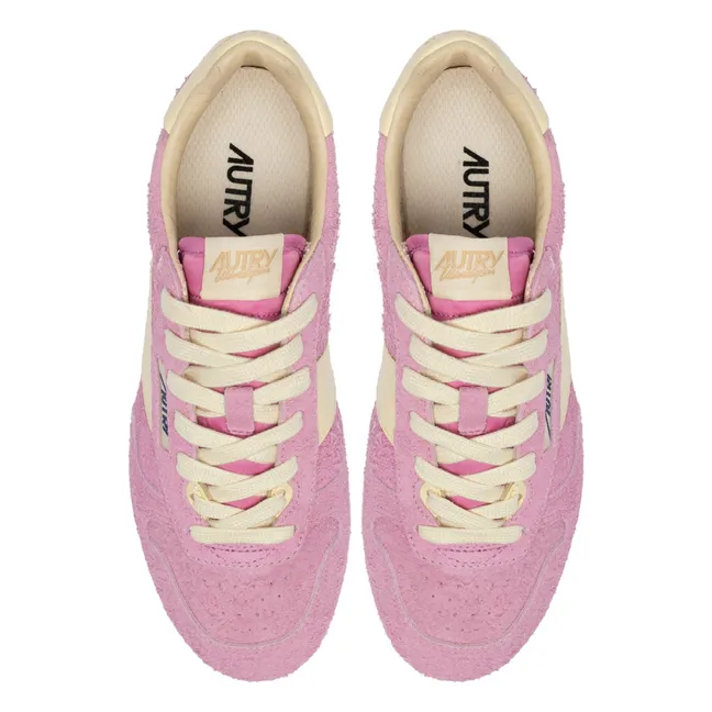Windspin Low Two-tone Suede and Leather Sneakers | Pink
