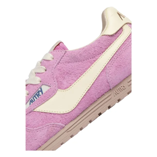 Windspin Low Two-tone Suede and Leather Sneakers | Pink