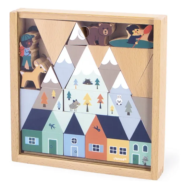 Vallée blanche wooden blocks set - Cross Roads