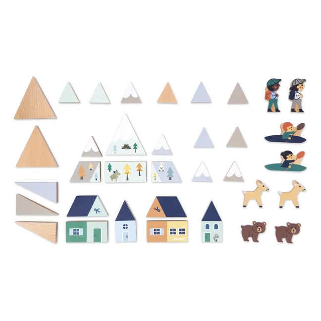 Juego de bloques de madera White Valley - Cross Roads