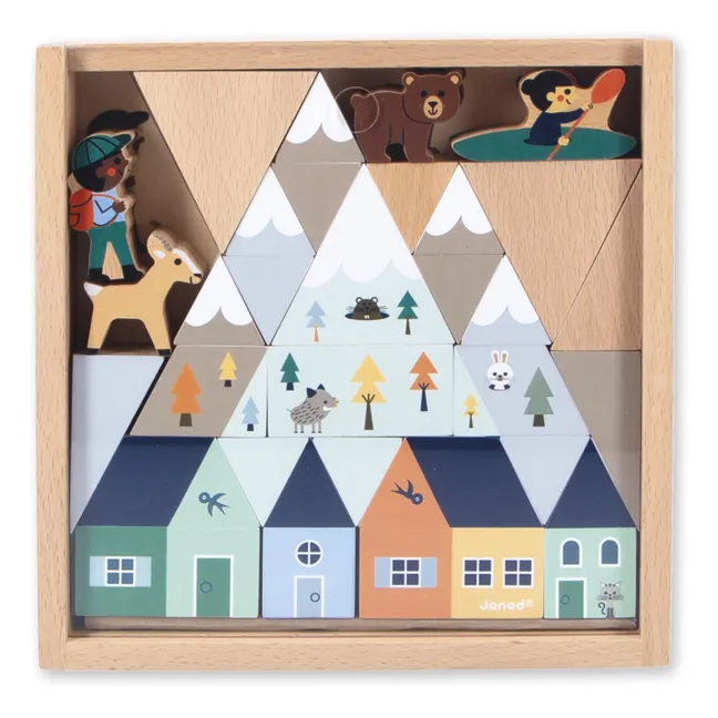 Vallée blanche wooden blocks set - Cross Roads