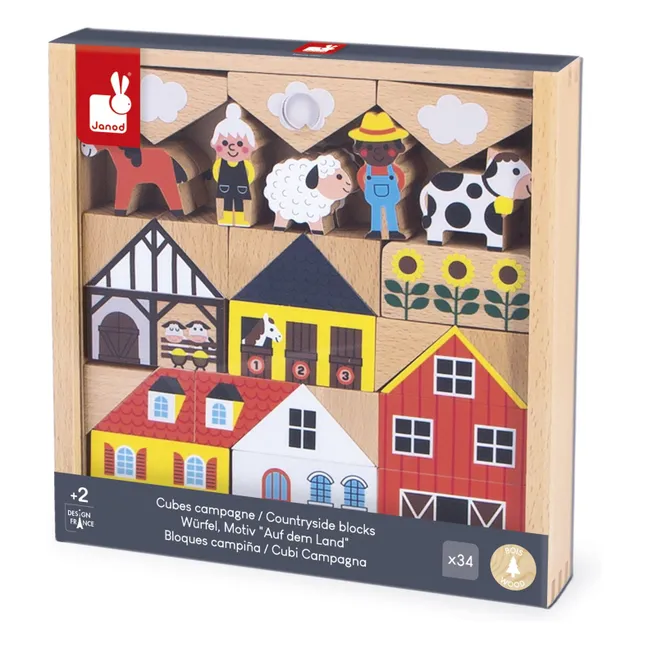 Set de cubes en bois Campagne - Cross Roads