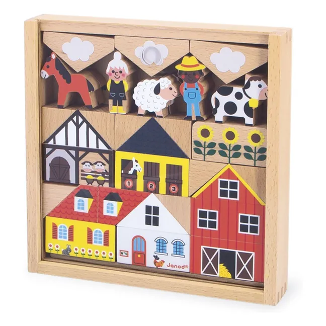 Countryside wooden blocks set - Cross Roads