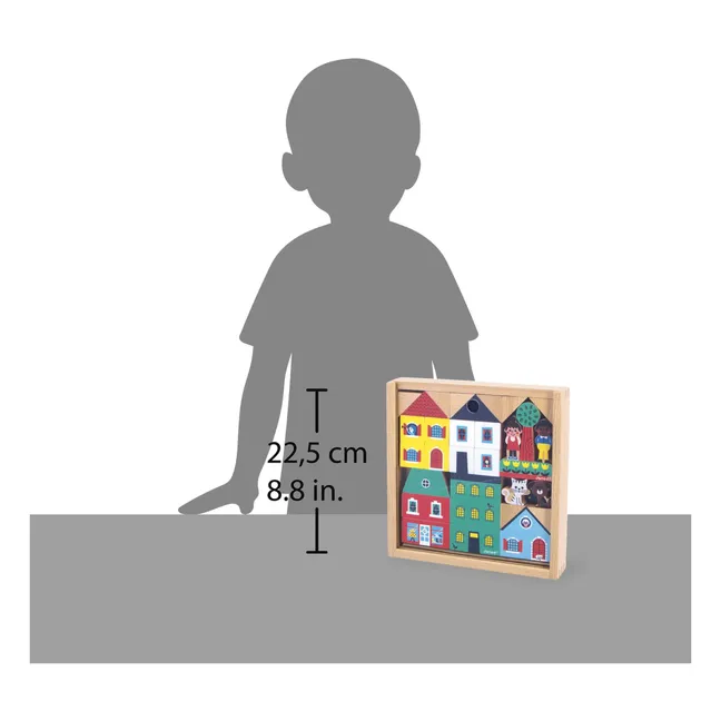 City wooden blocks set - Cross Roads